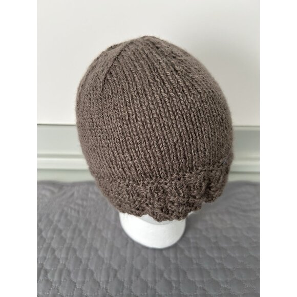 Love Nana Hand Knit 100% Alpaca Beanie Hat Mocha Brown OS - Picture 2 of 12